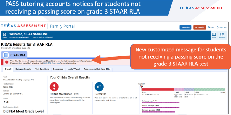 Parent Portal Pass